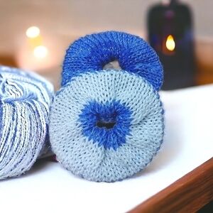Hand Knit Scrunchies | Gentle Elastic Hair Accessory